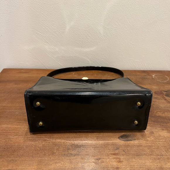 Minimalist Top Handle Patent Leather Handbag - Picture 3 of 7